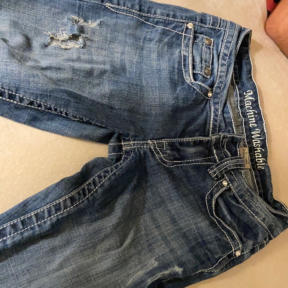 Machine wash jeans